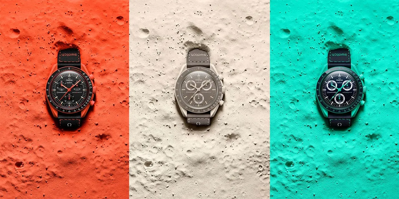 La colección Bioceramic Moonswatch nos muestra la tierra desde el espacio.